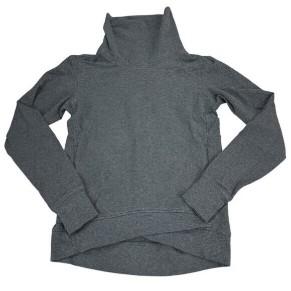 LULULEMON On The Double Pullover Size 4 Heathered Dark Grey - Picture 5 of 9